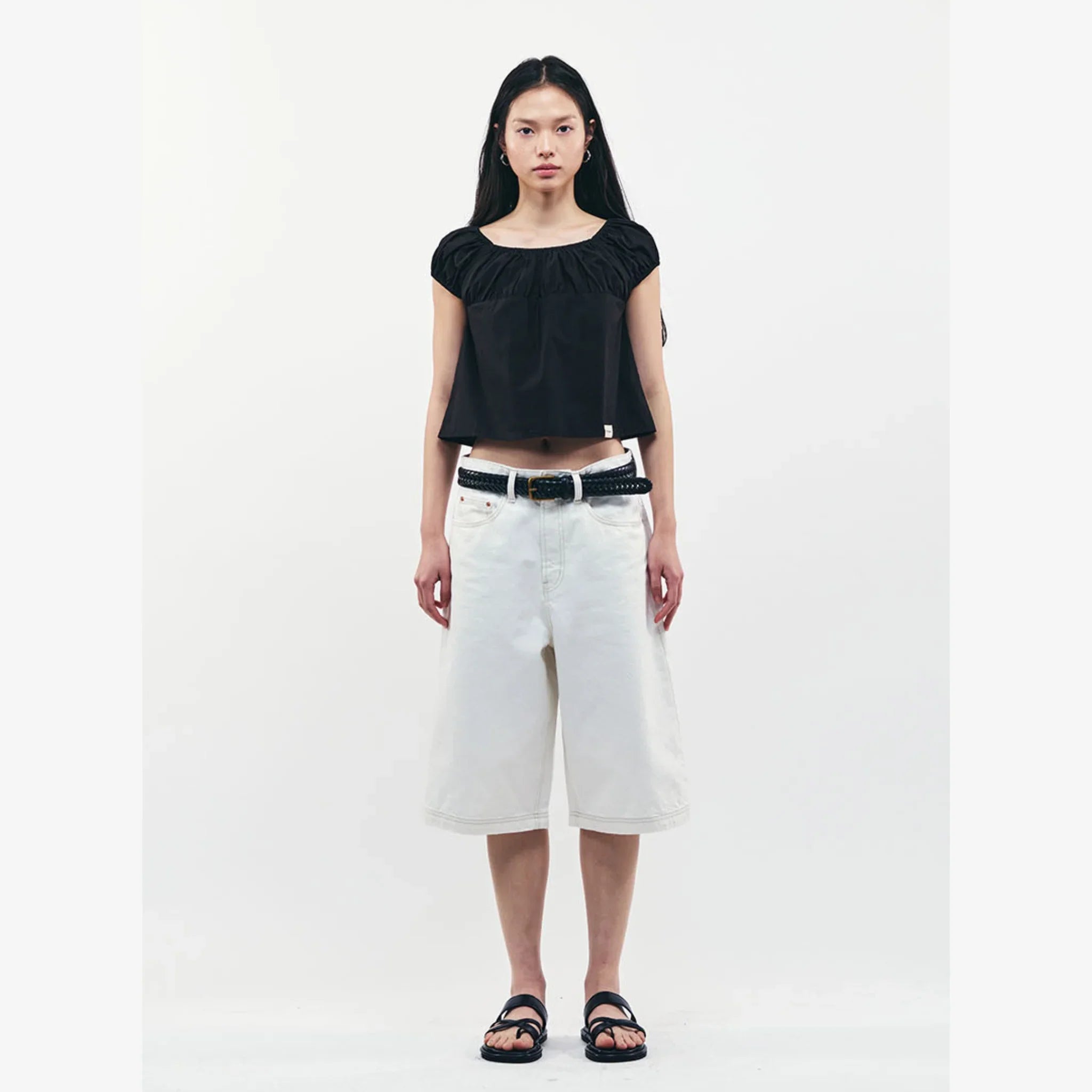 CITYBREEZE CAP-SLEEVE SHIRRING BLOUSE-4