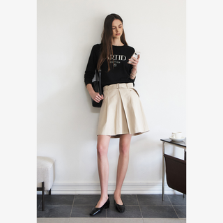 LIGHT WOOL LOGO POINT KNIT