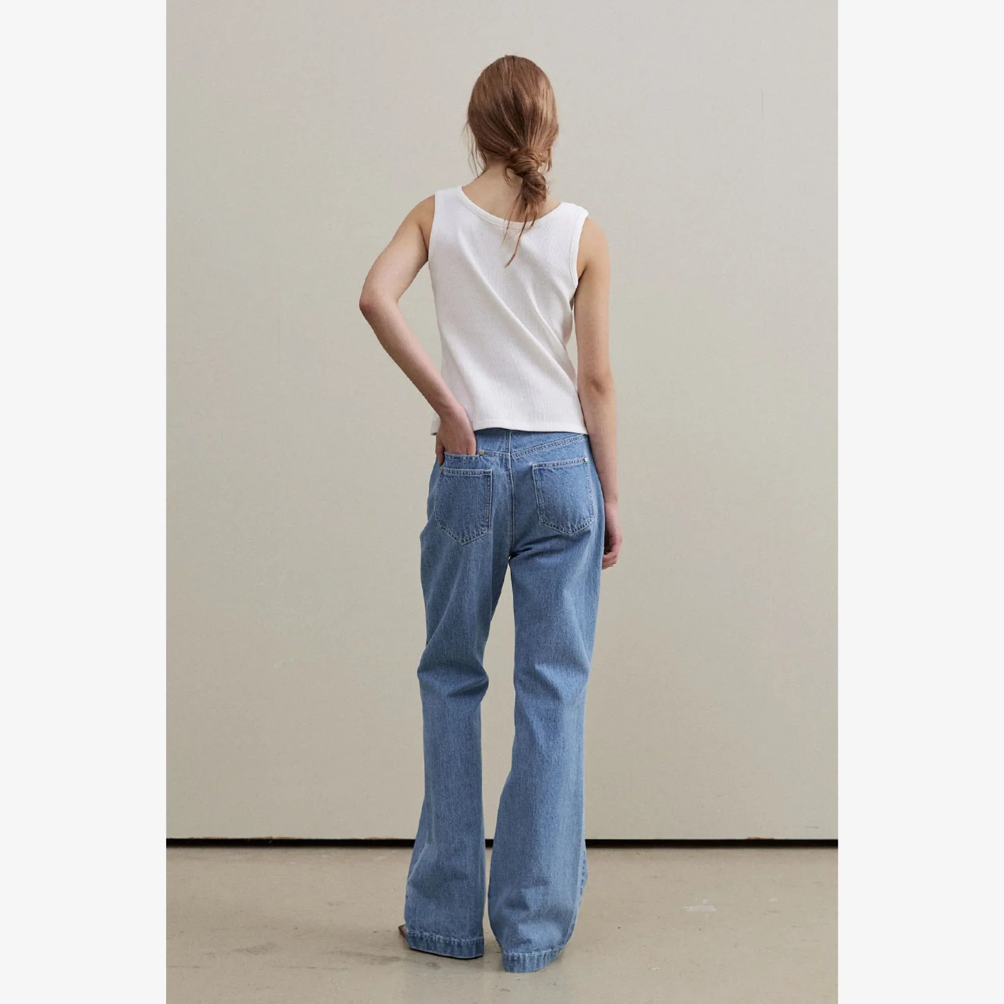 ARTID FLARE DENIM PANTS-4