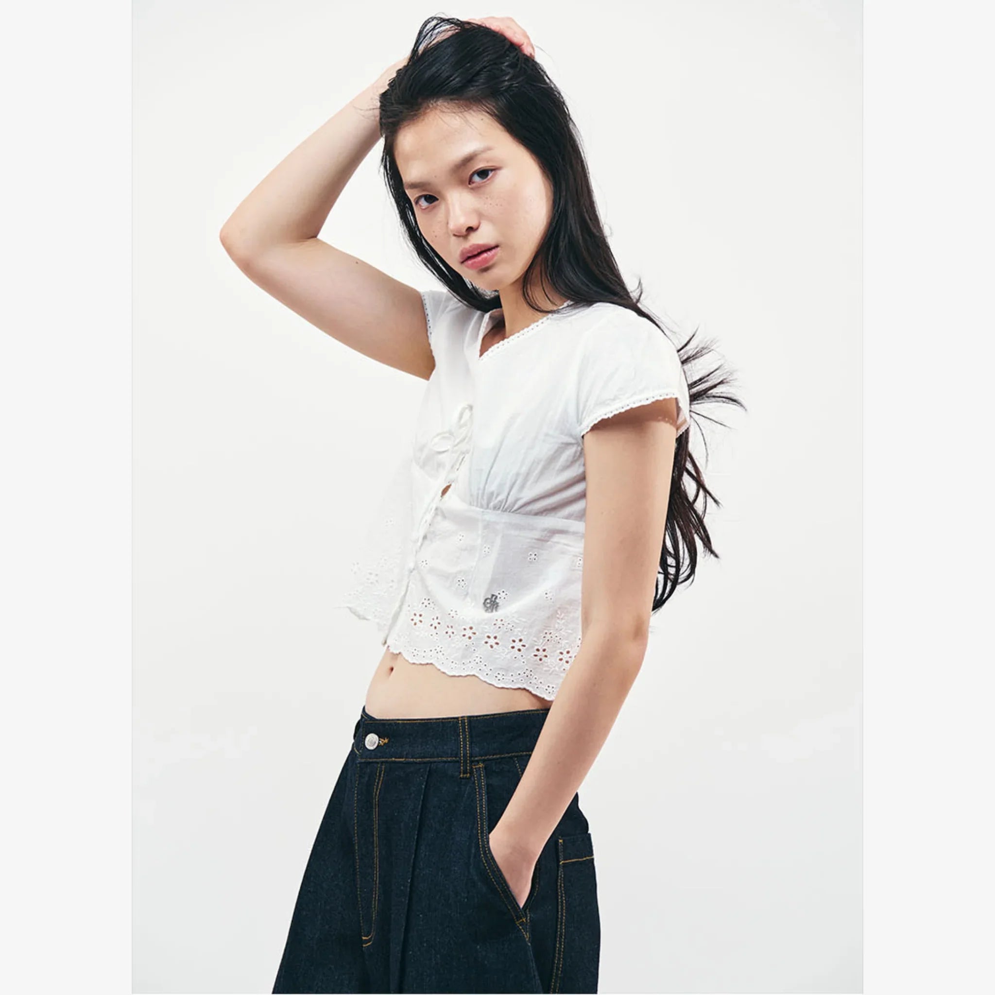 CITYBREEZE LACE SCALLOPED BLOUSE TOP-4