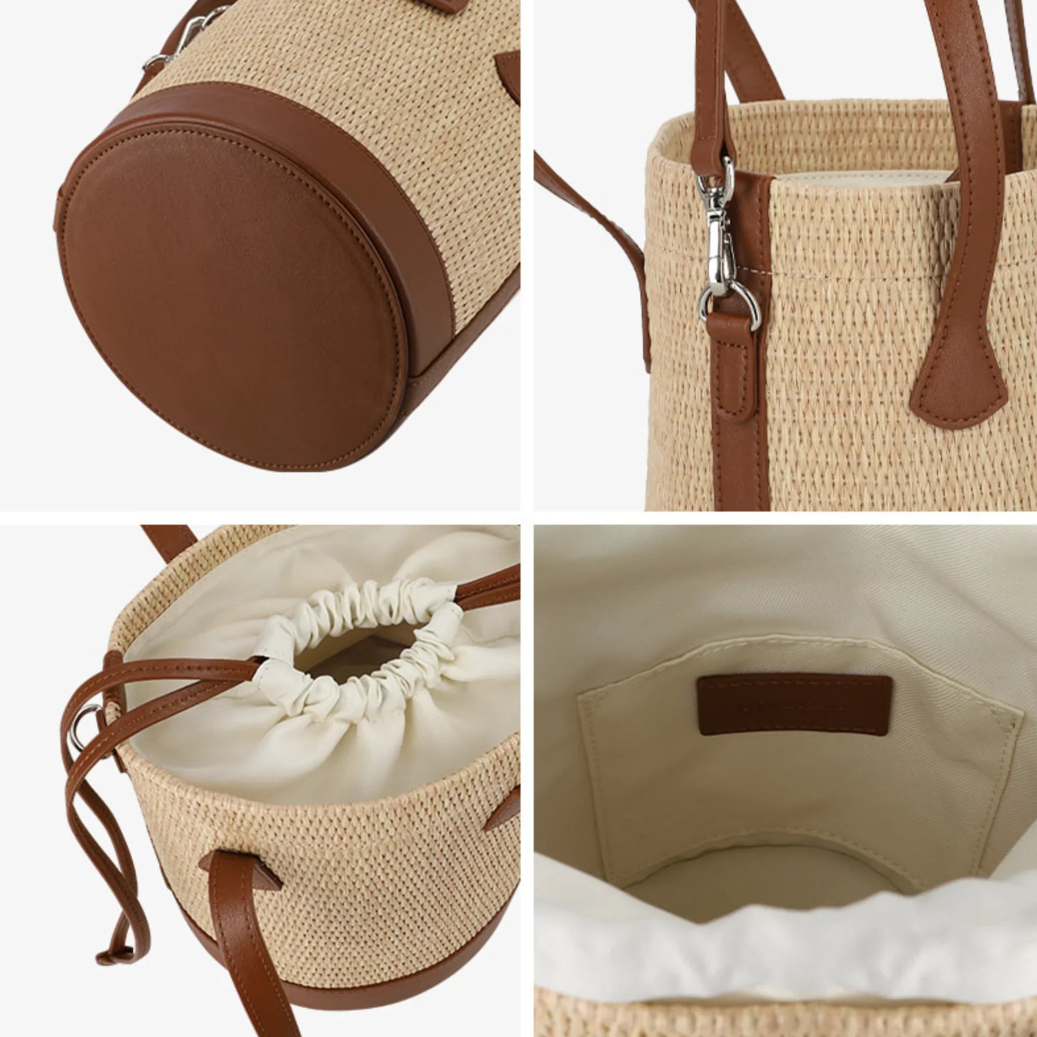 CITYBREEZE CITY RAFFIA BASKET SHOULDER BAG | BROWN-4