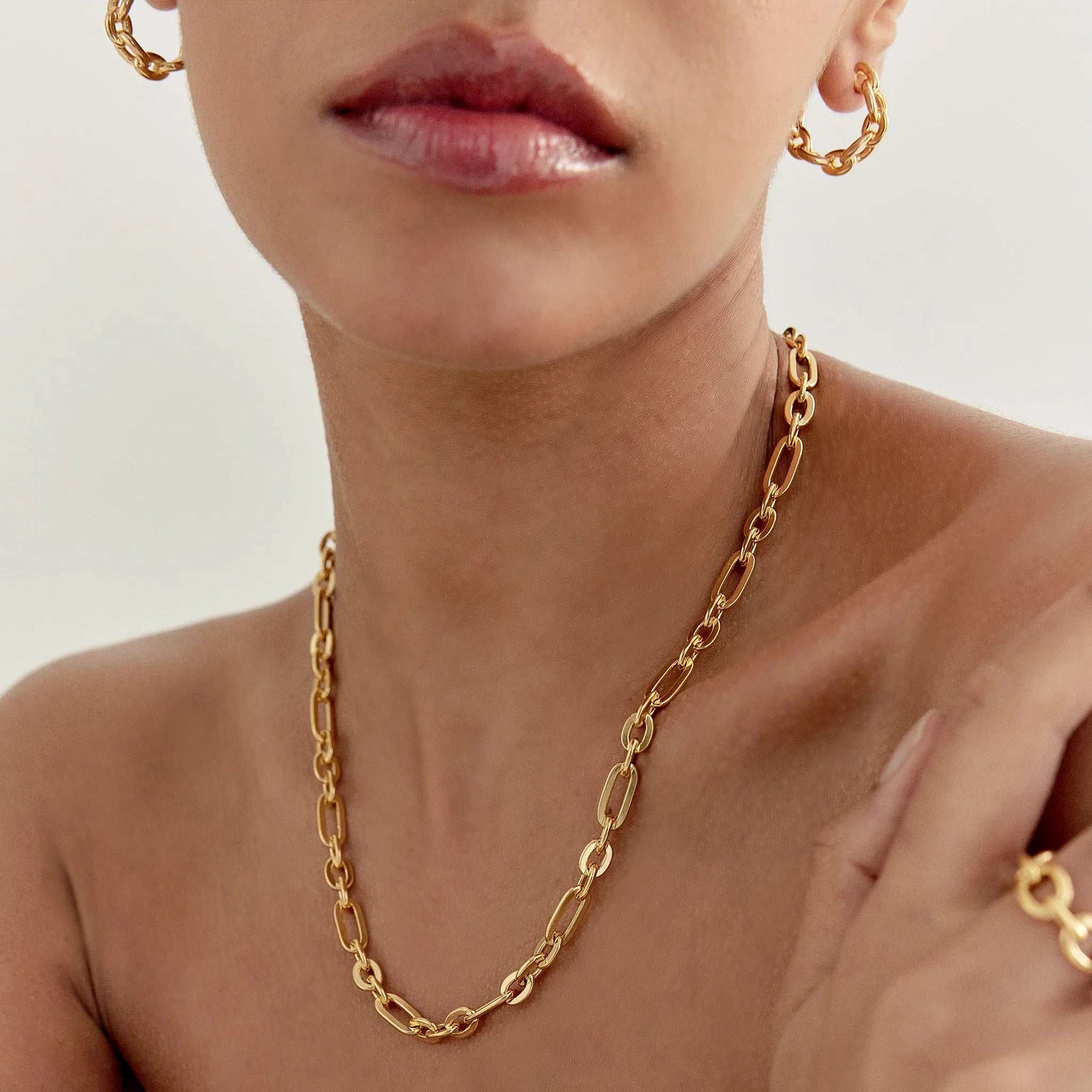 MSGRN Marilyn EBL Petite Hoop Earrings 14K Yellow Gold Plated Sterling Silver-4