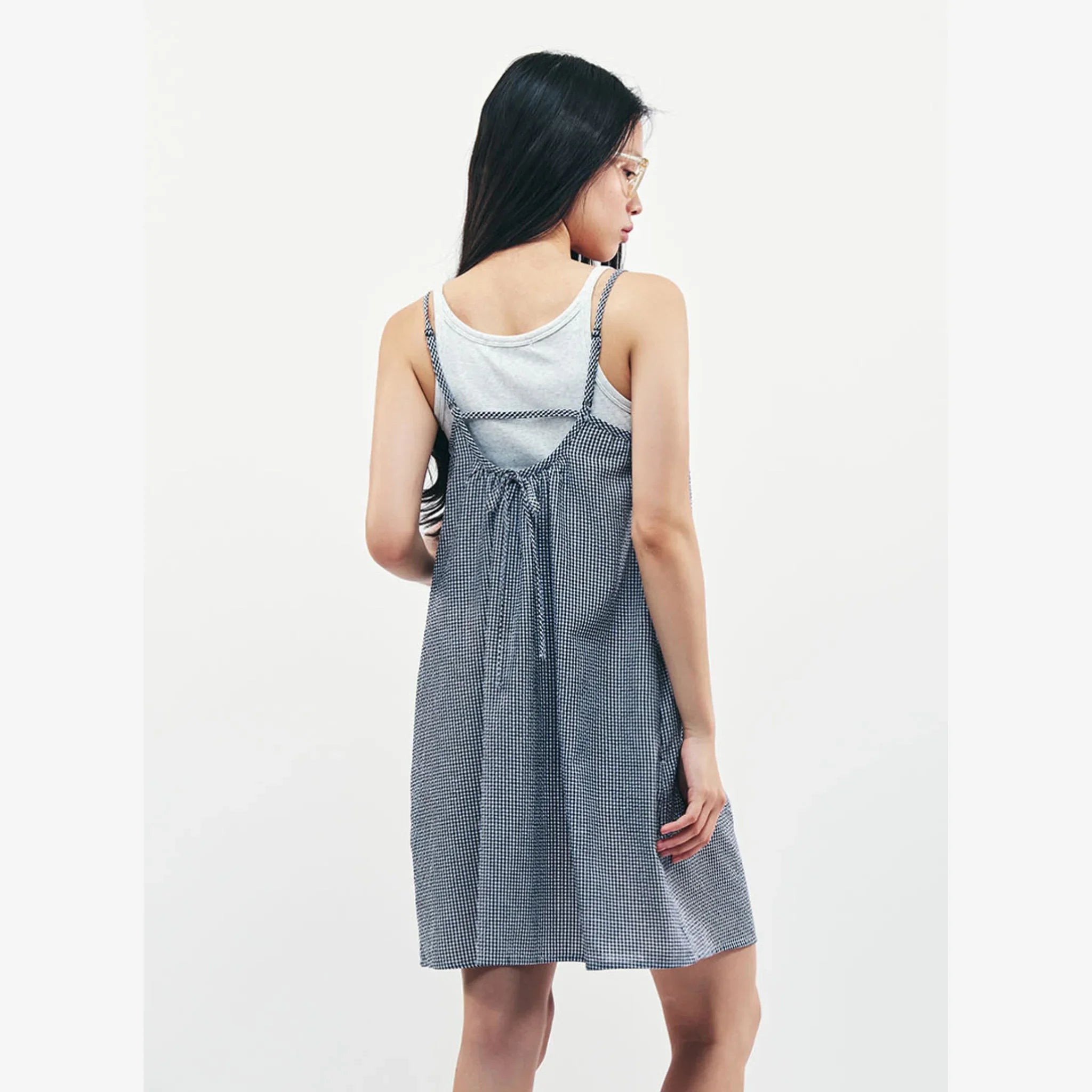 CITYBREEZE TIE-BACK LAYERED MINI DRESS-4