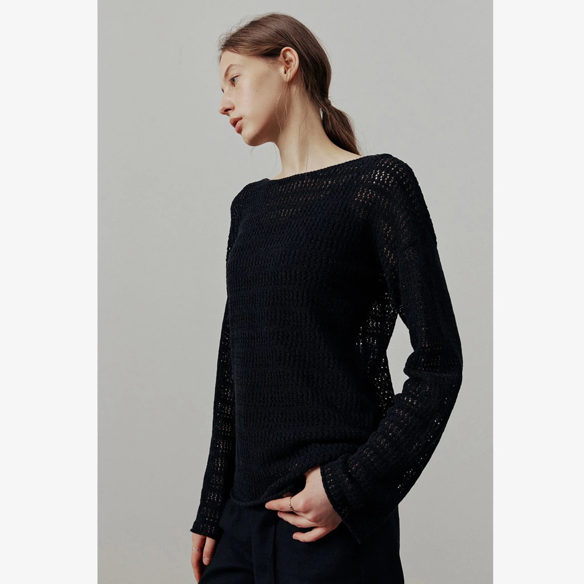 LINEN OVERSIZED SEE THROUGH KNIT-4
