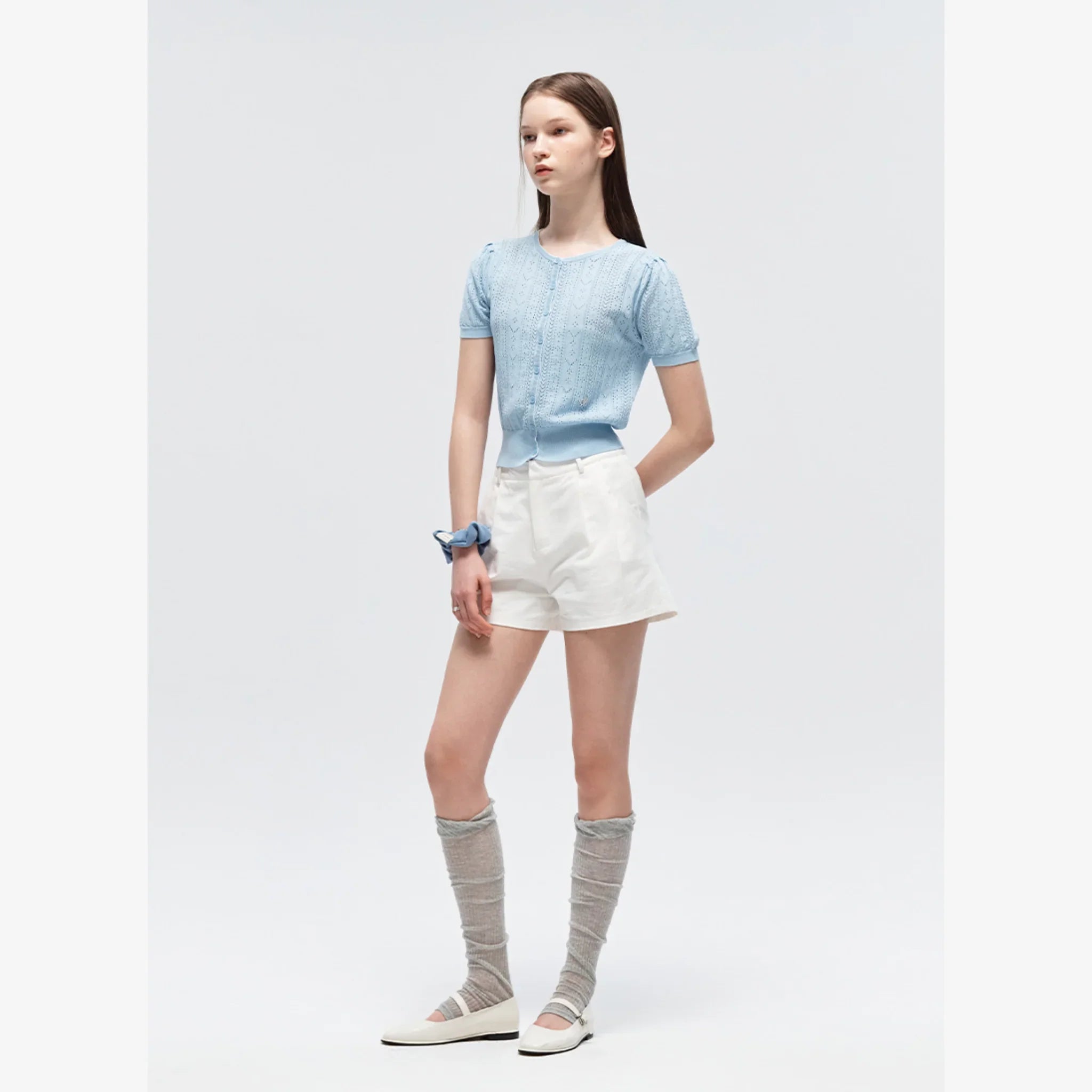 CITYBREEZE LACY PUFF SHORT SLEEVE CARDIGAN-8