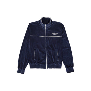 SPORTY & RICH Script Velour Track Jacket