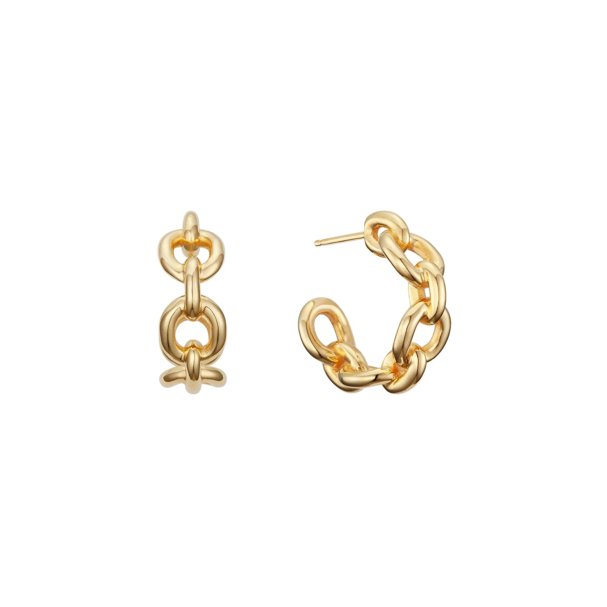 MSGRN Marilyn EBL Petite Hoop Earrings 14K Yellow Gold Plated Sterling Silver
