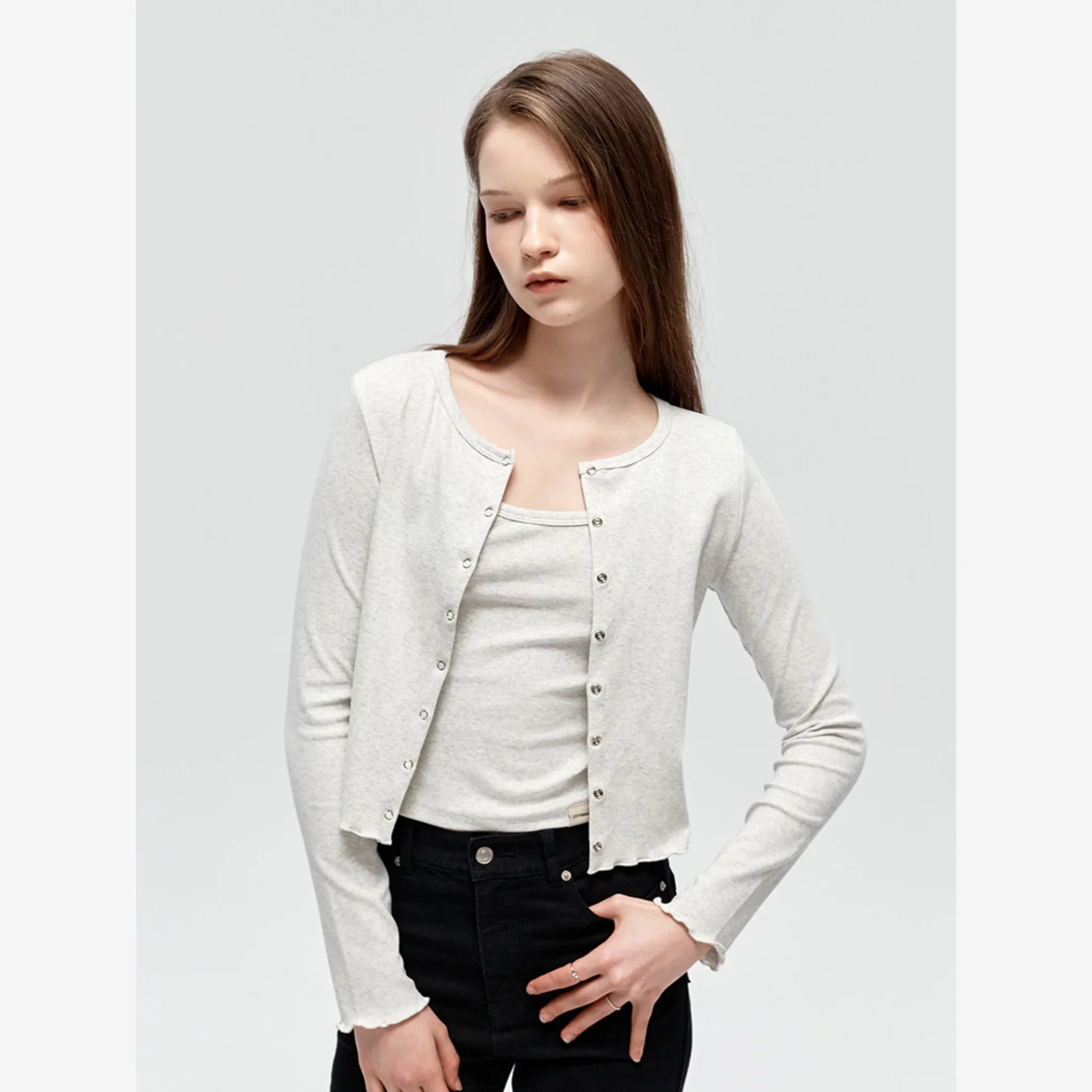 CITYBREEZE COTTON ROUND NECK CARDIGAN SLEEVELESS SET-6