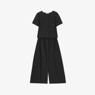 TWO-WAY COTTON SHORT-SLEEVE DRESS