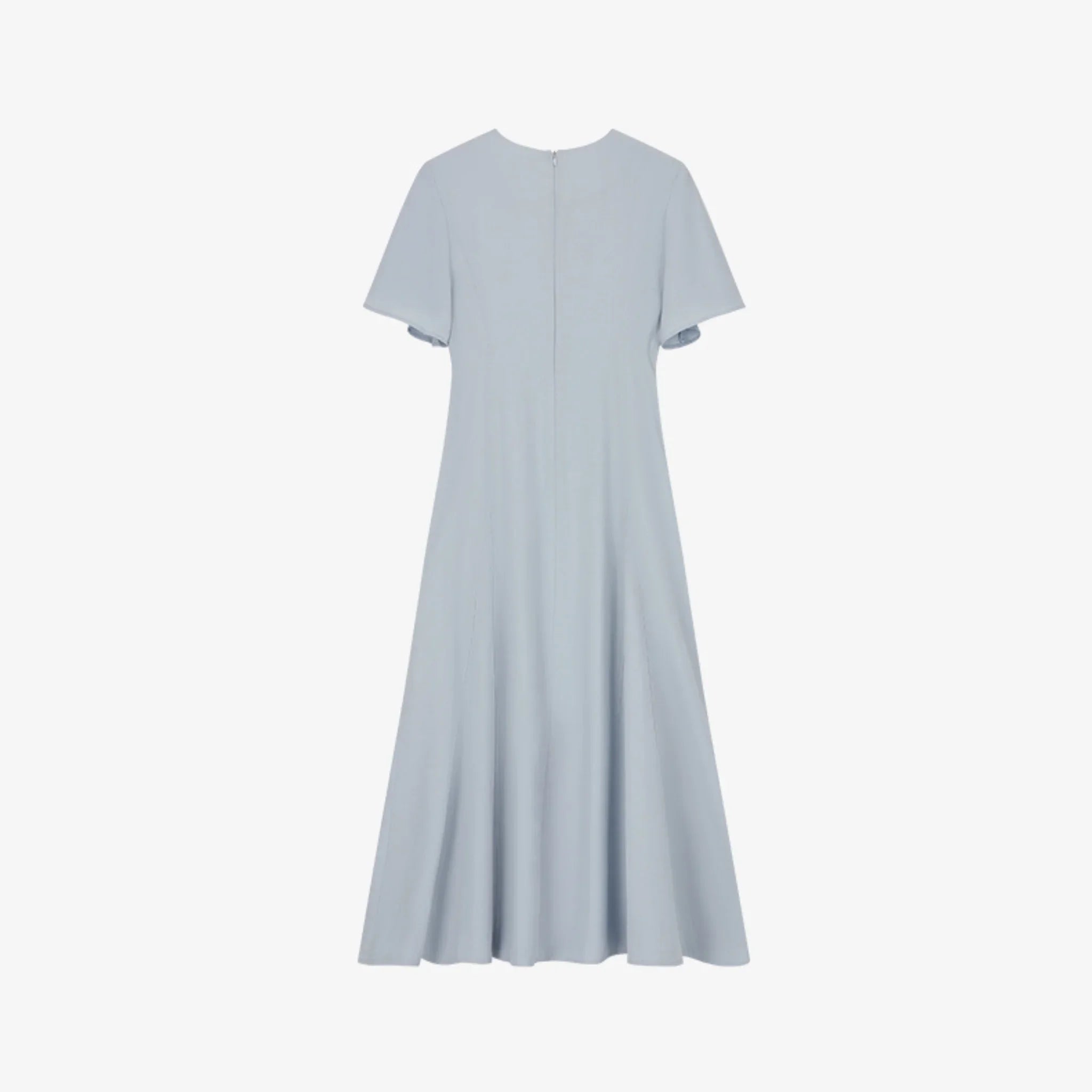 ARTID LINEN FLARE SHORT SLEEVE DRESS-5