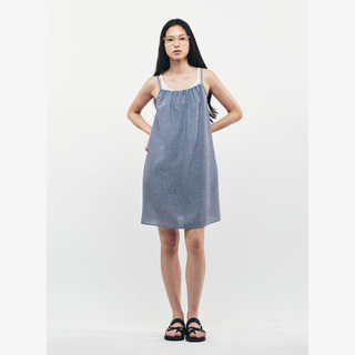 TIE-BACK LAYERED MINI DRESS