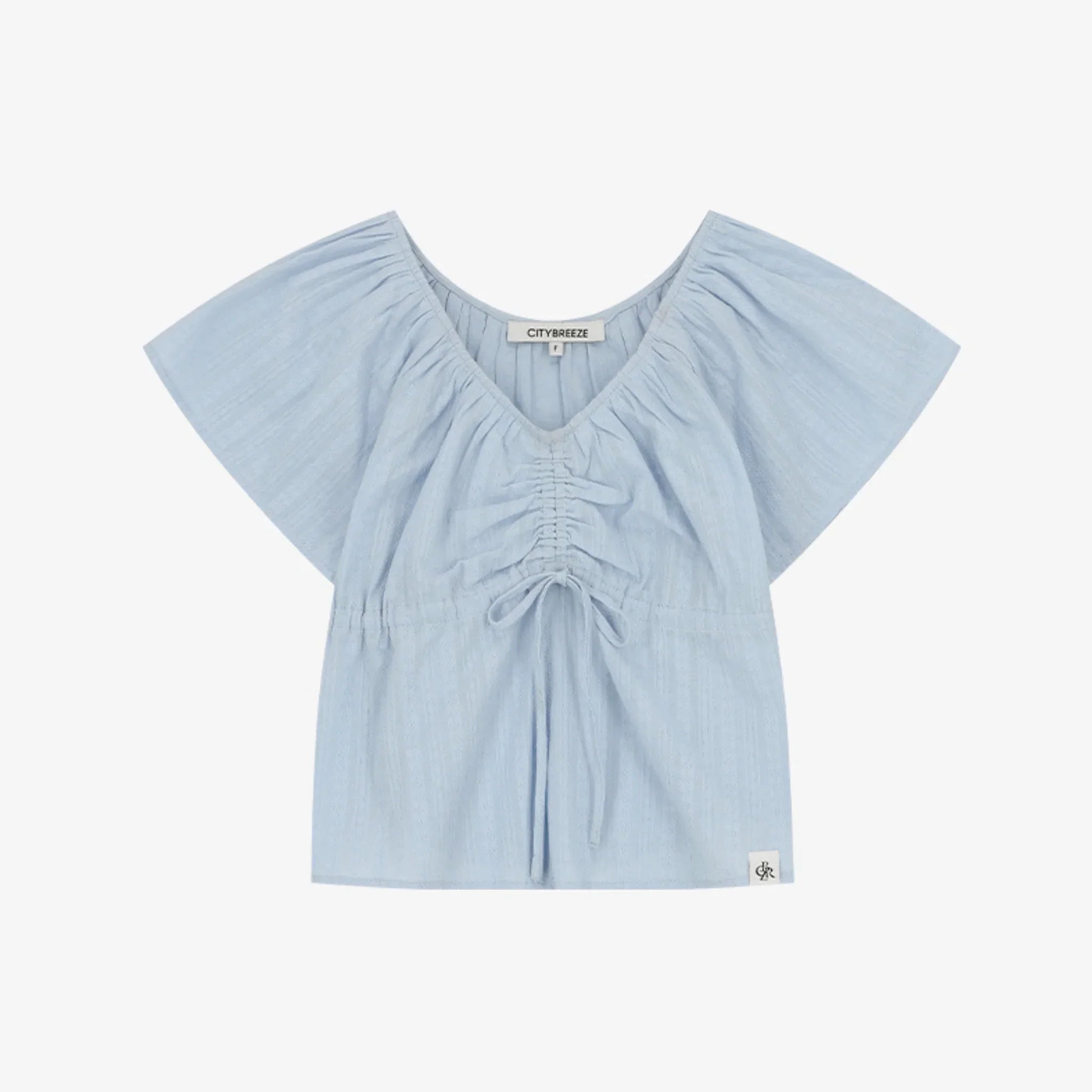 CITYBREEZE V-NECK SHIRRING BLOUSE TOP-5