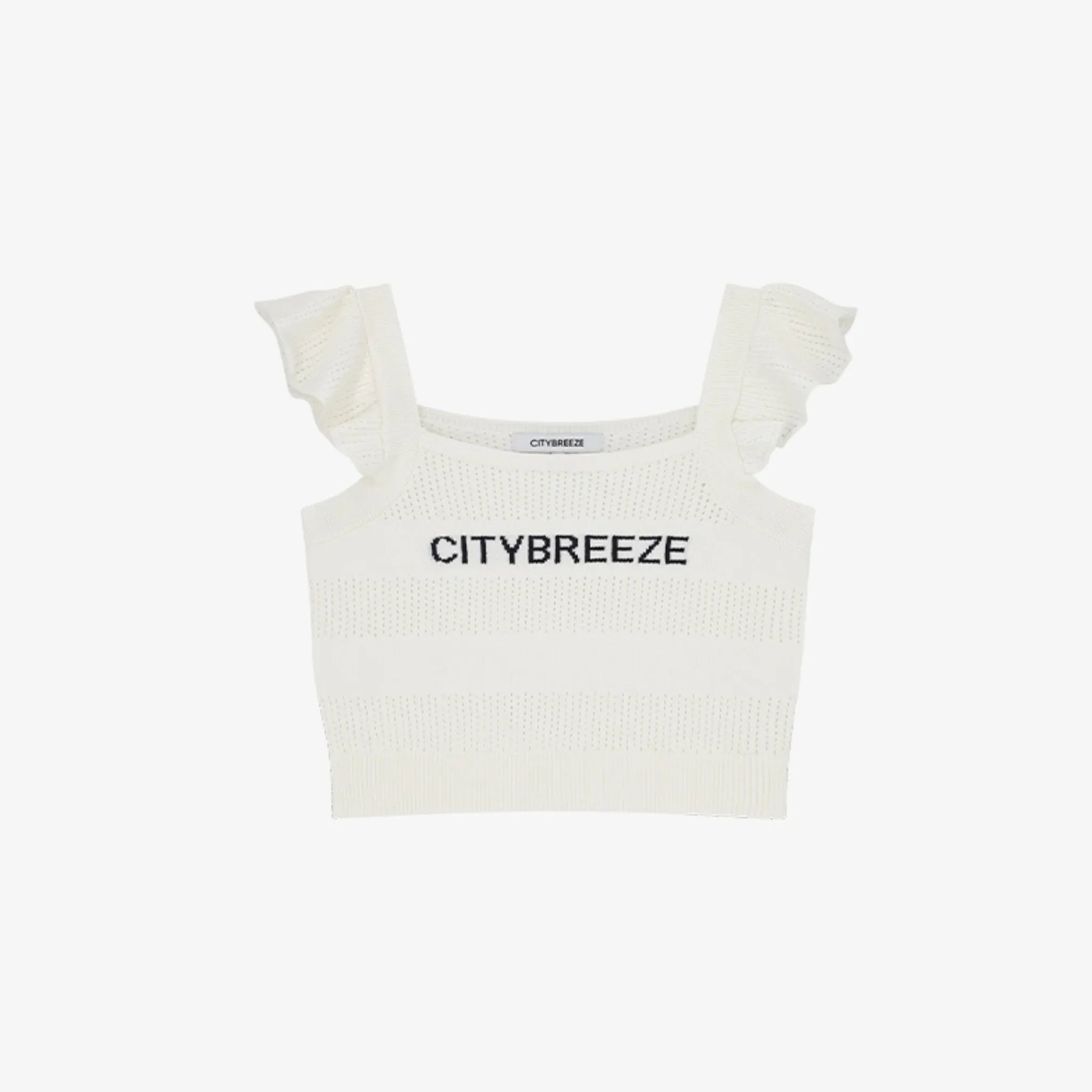 CITYBREEZE STRIPED CROCHET SLEEVELESS KNIT-5