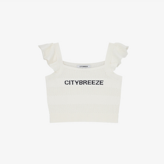 STRIPED CROCHET SLEEVELESS KNIT