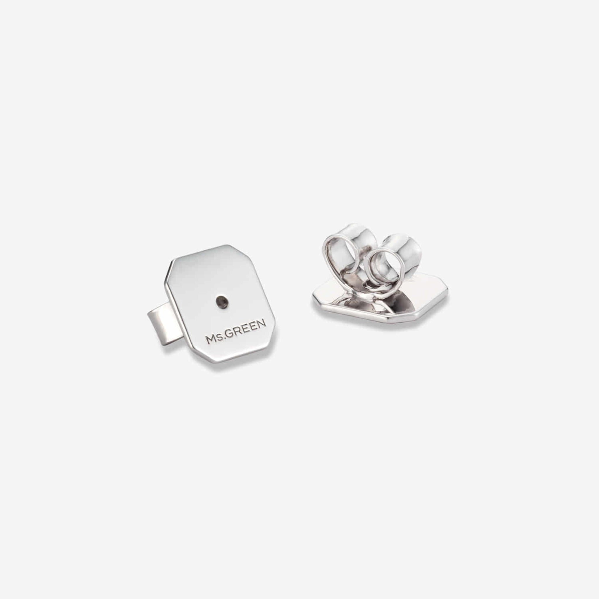 MSGRN Radiant Stud Earrings Rhodium plated 925 Silver-6