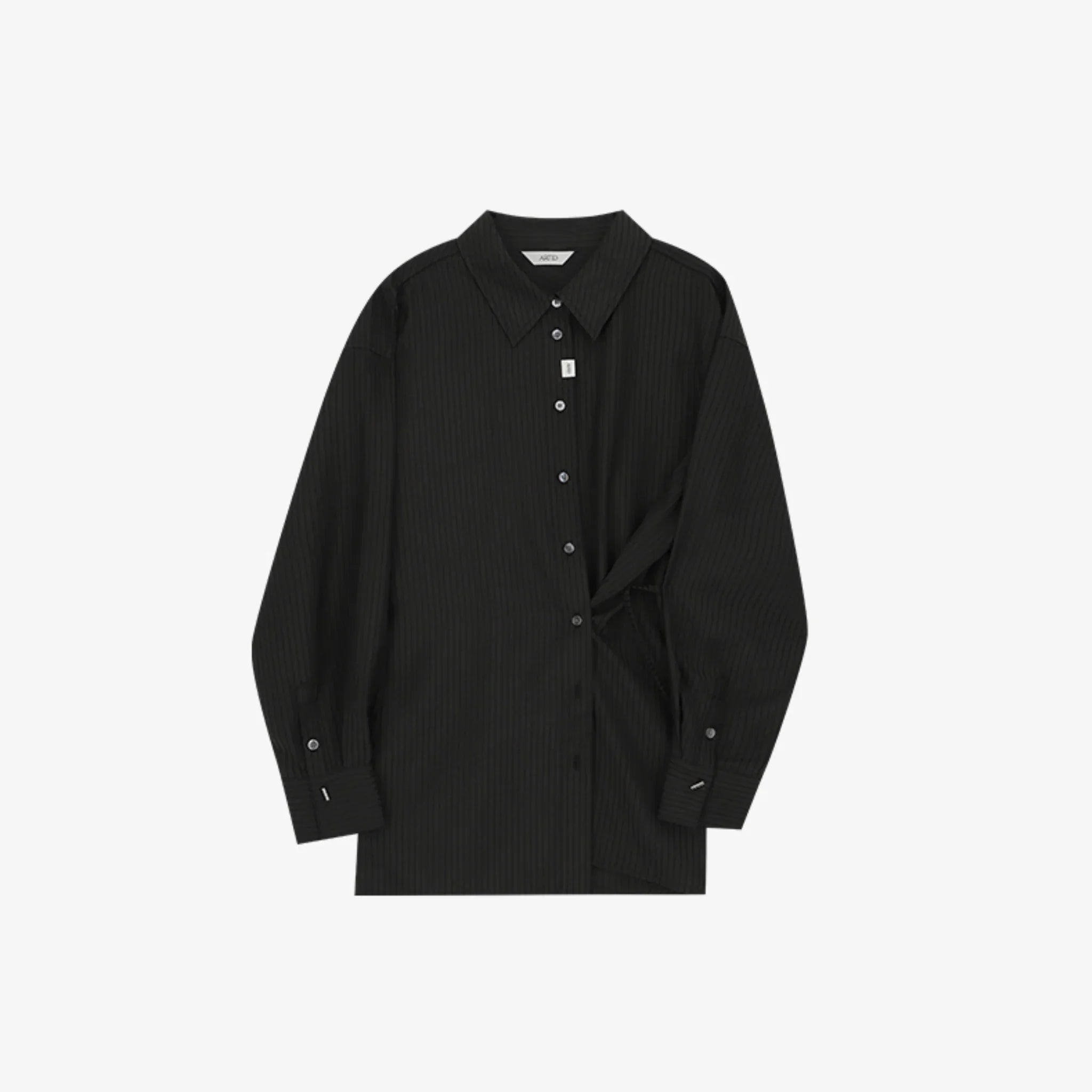 ARTID SEE THROUGH STRIPED OVERSIZED SHIRT-5