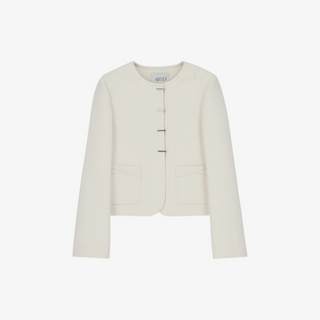 BUCKLE DETAIL TWEED JACKET