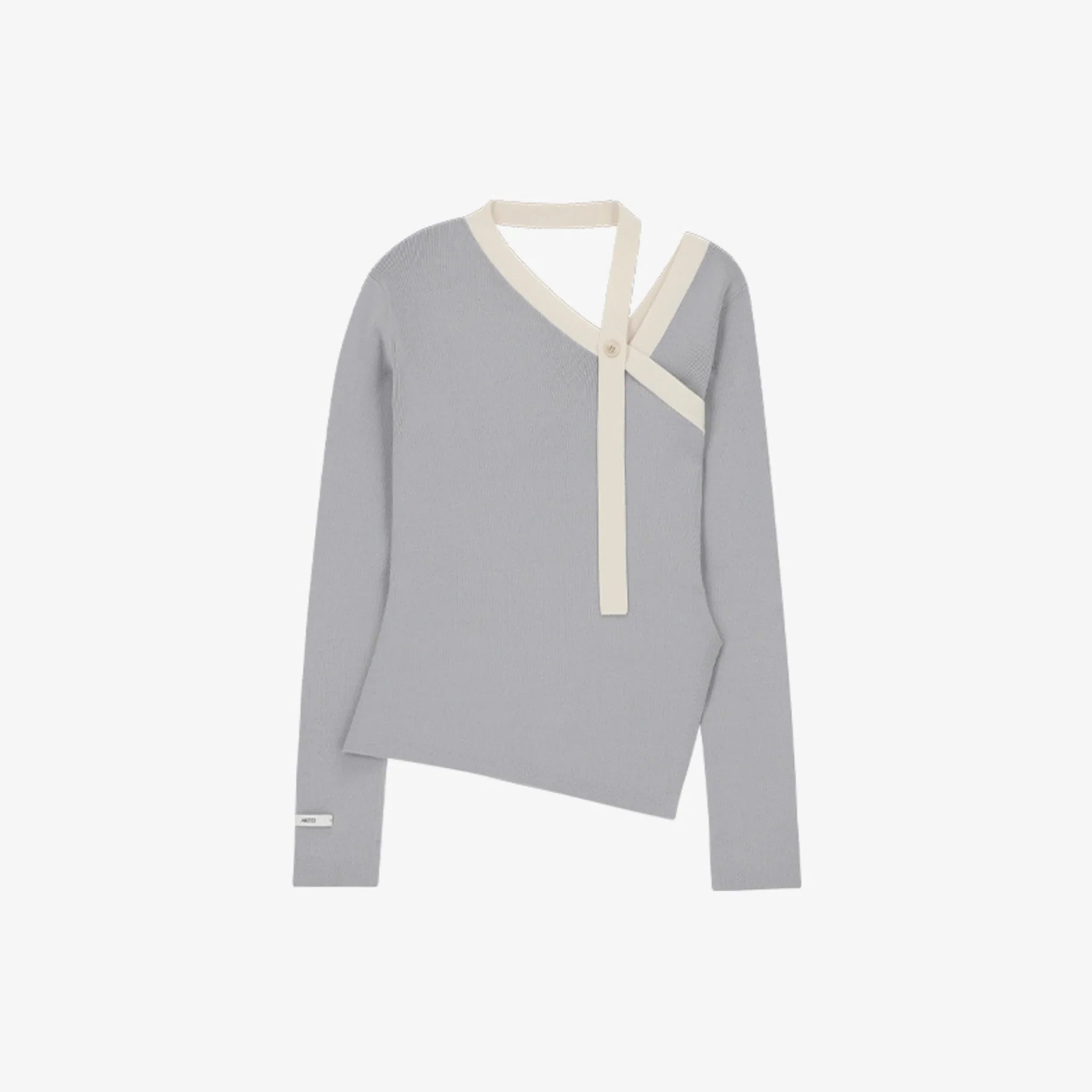 ARTID ONE-SHOULDER COLOR-BLOCK KNIT-5