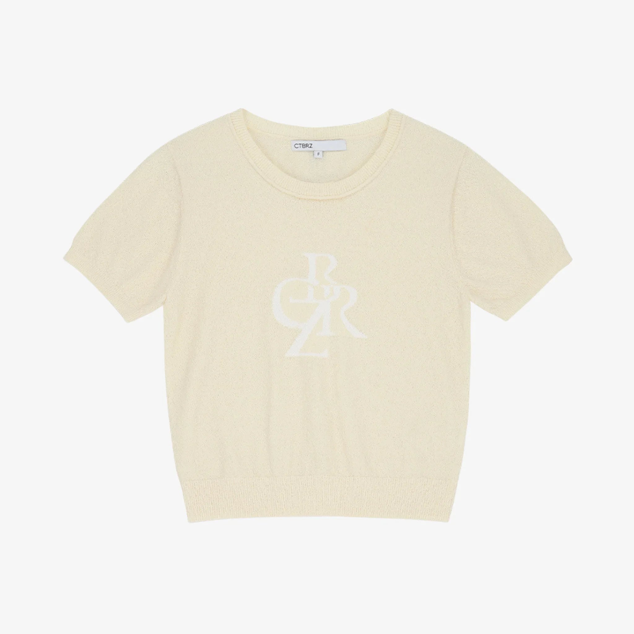 CITYBREEZE BOUCLE SYMBOL LOGO HALF-SLEEVE KNIT-5