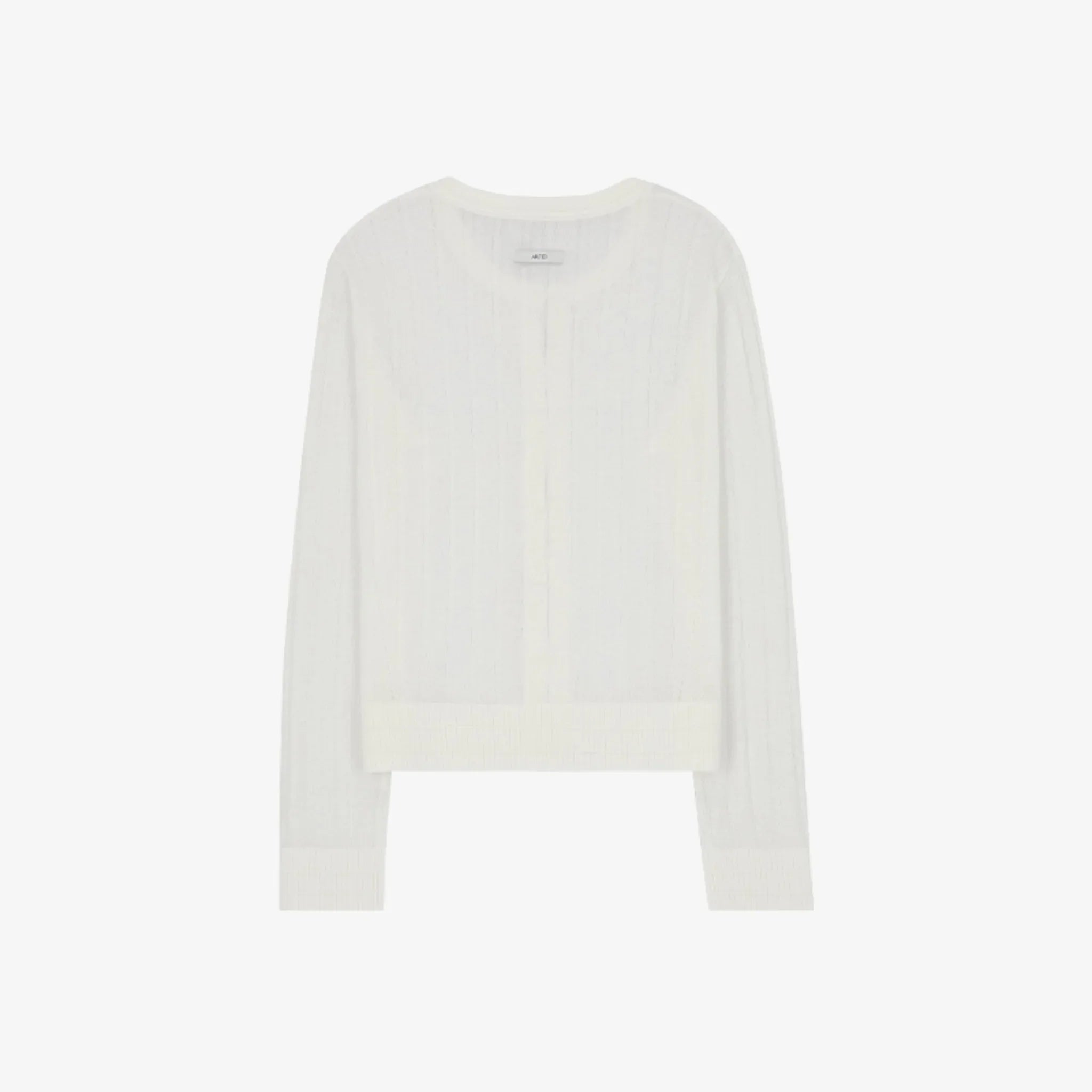 ARTID LINEN SEE THROUGH TEXTURED CARDIGAN-5