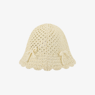 RIBBON POINT CROCHET BUCKET HAT