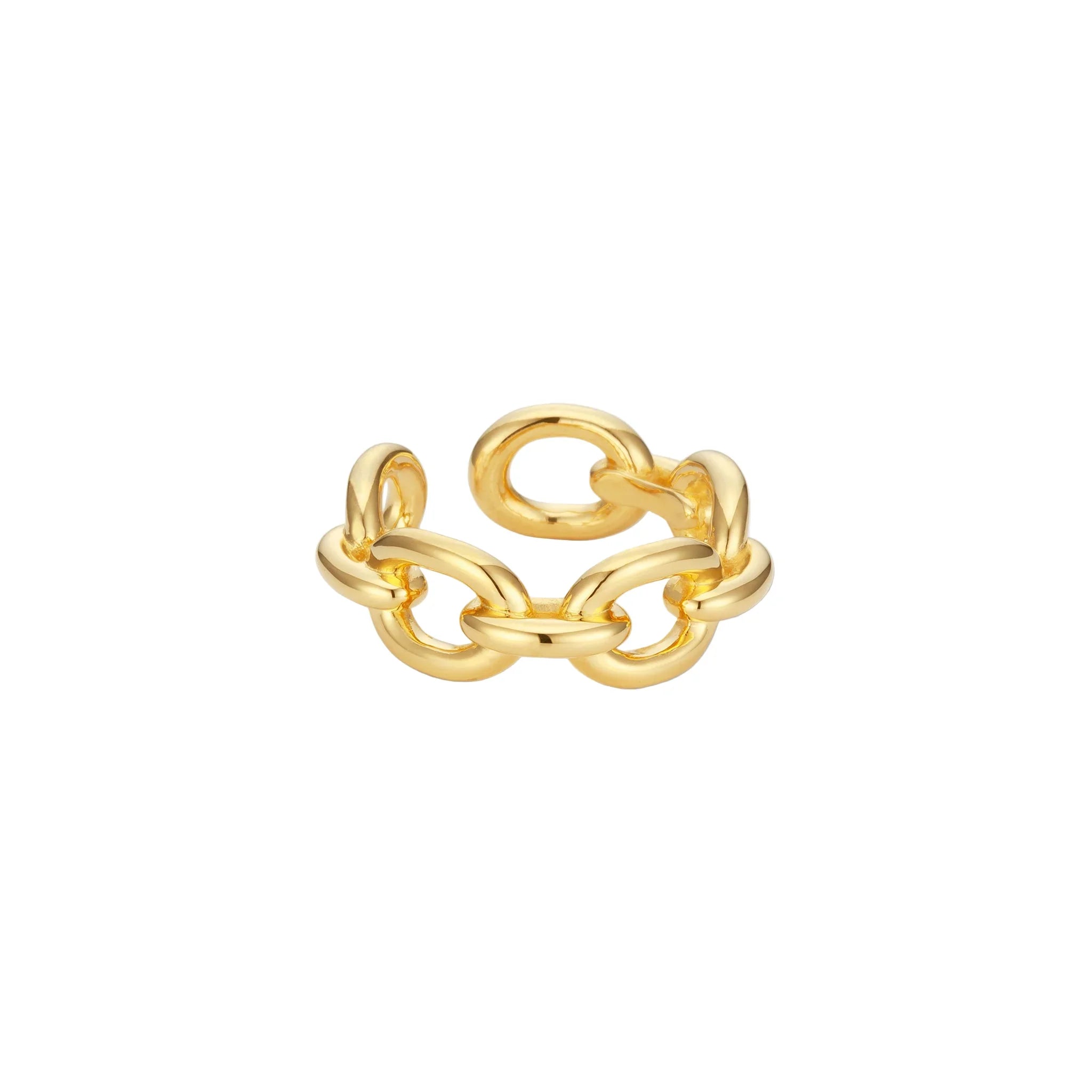 MSGRN Marilyn EBL Petite Ring 14K Yellow Gold Plated Sterling Silver
