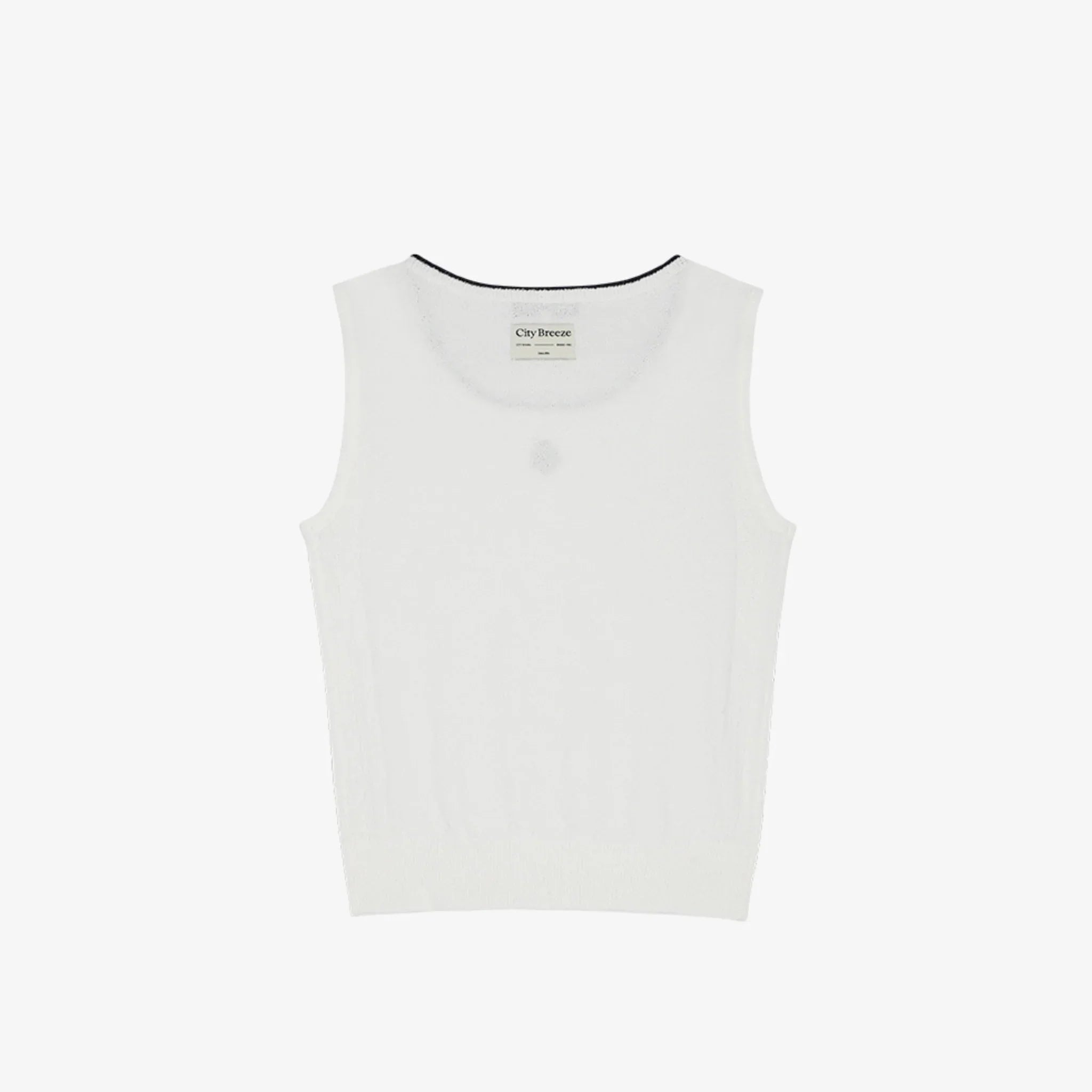 CITYBREEZE BOUCLE SYMBOL LOGO SLEEVELESS TOP-6