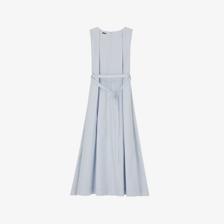 BOX PLEATED SLEEVELESS DRESS