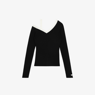 OFF-SHOULDER STRAP POINT KNIT