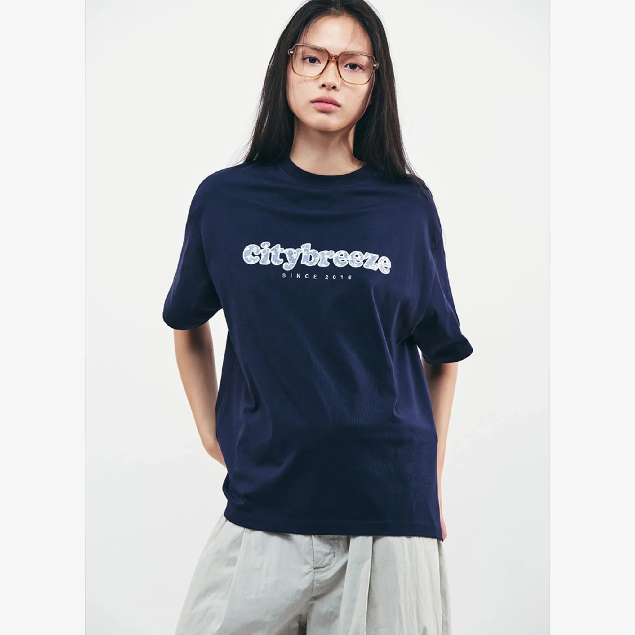 CITYBREEZE LACE LETTERING LOGO HALF-SLEEVE T-SHIRT-3