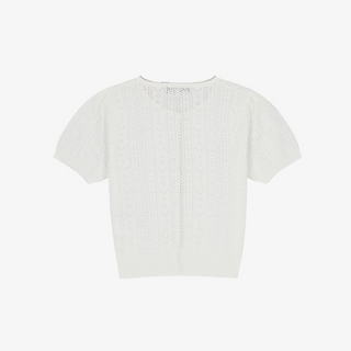 LACY PUFF SHORT SLEEVE CARDIGAN