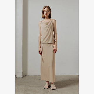 ARTID COWL NECK SLEEVELESS BLOUSE