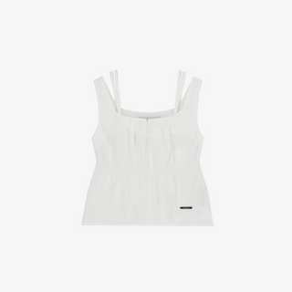 DOUBLE STRAP SQUARE NECK SLEEVELESS TOP