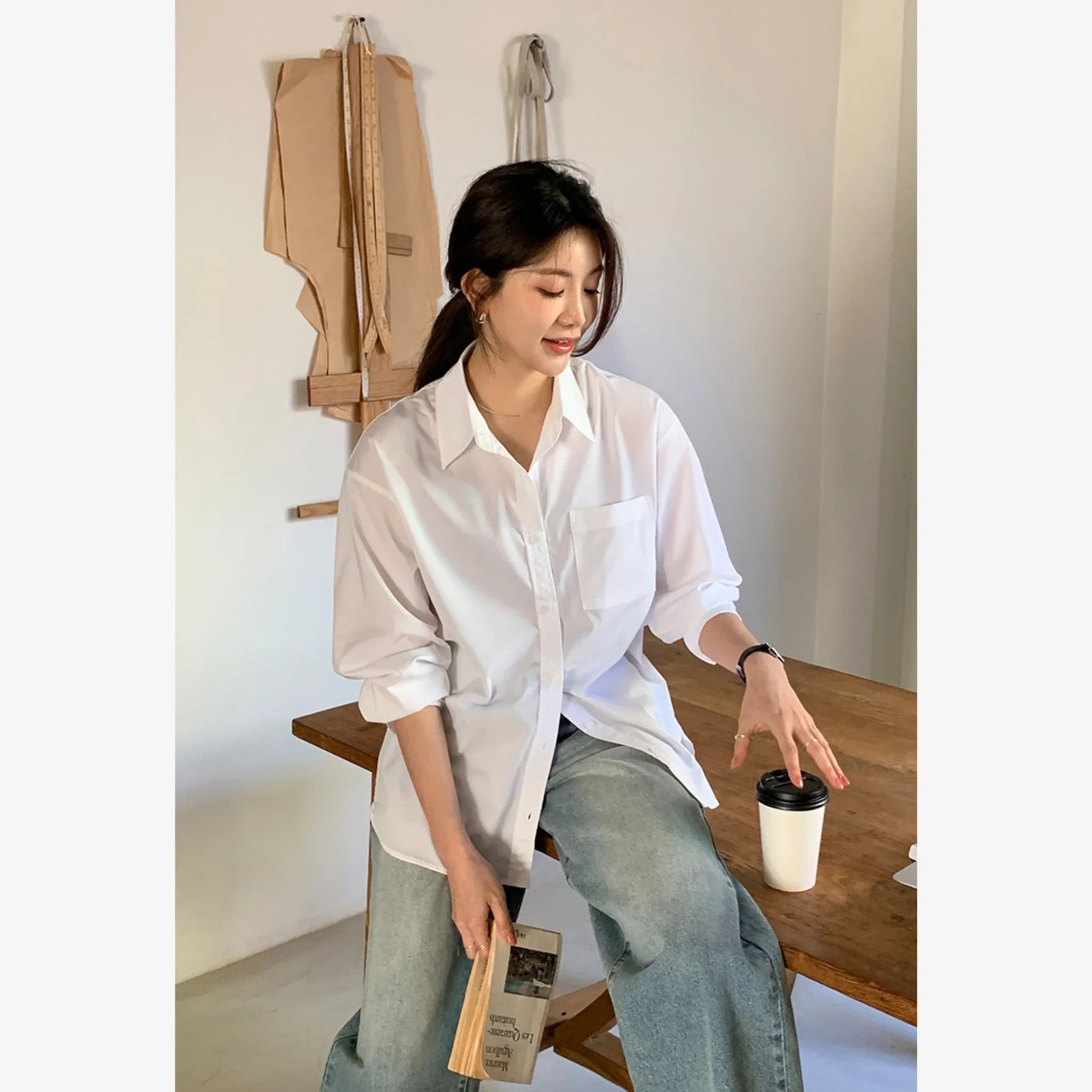 ARTID OVER SIZE POCKET SHIRT-7