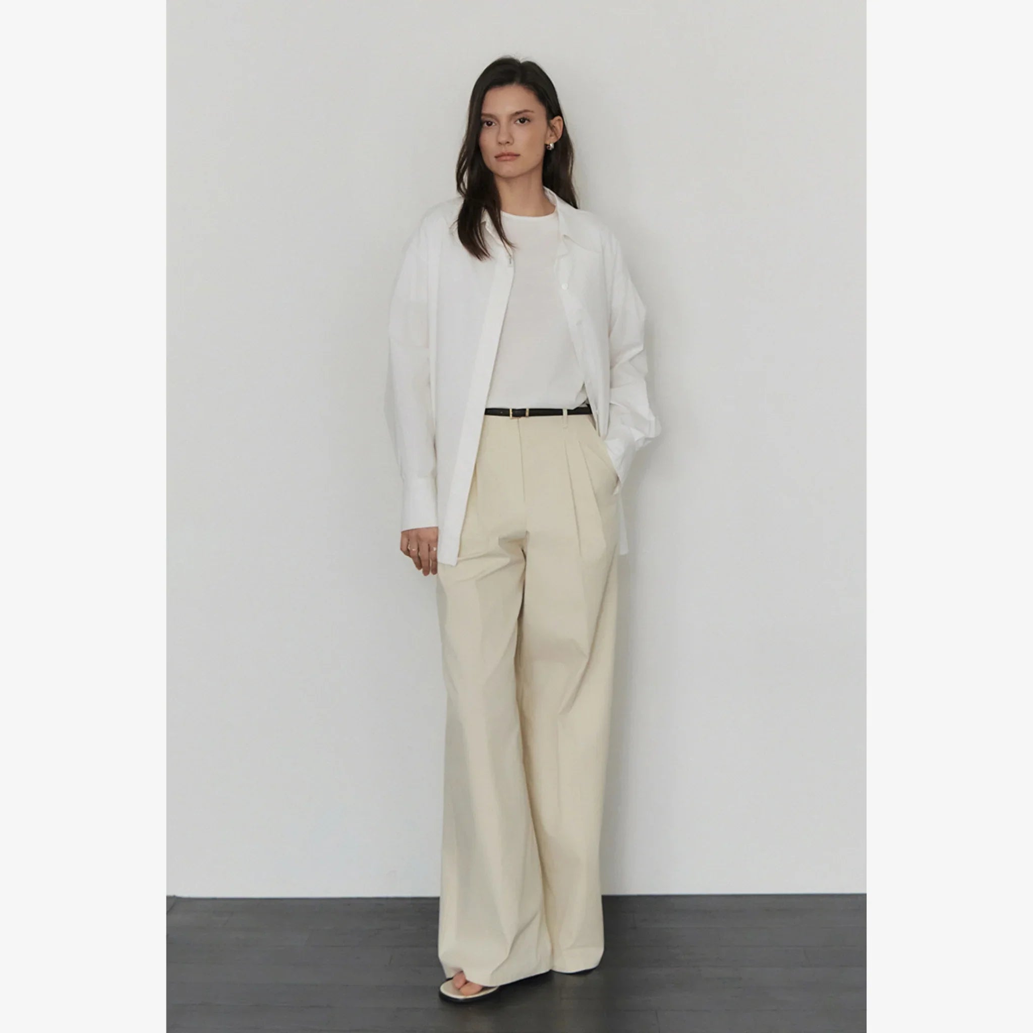 ARTID TWO-TUCK WIDE SLACKS-7