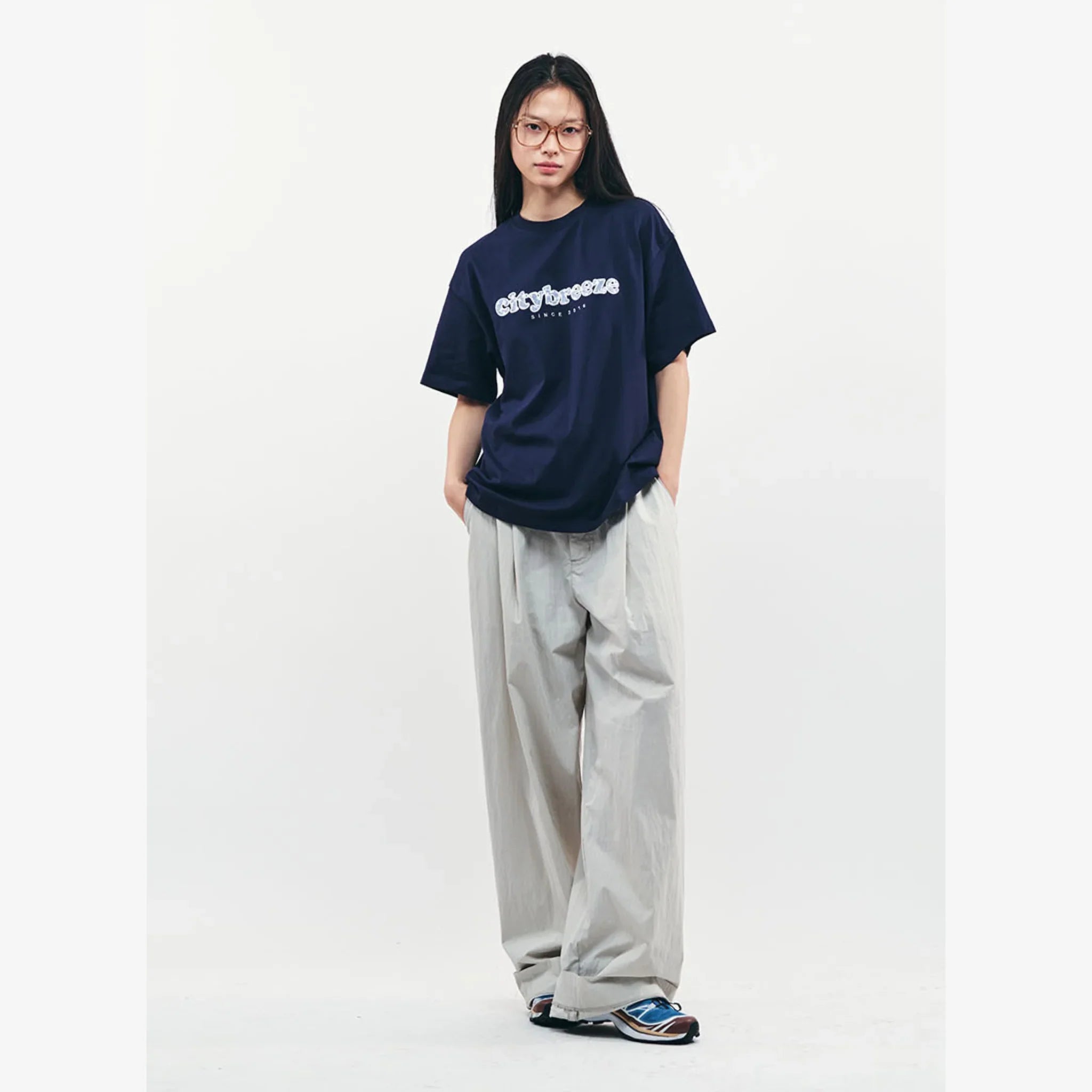 CITYBREEZE LACE LETTERING LOGO HALF-SLEEVE T-SHIRT-4