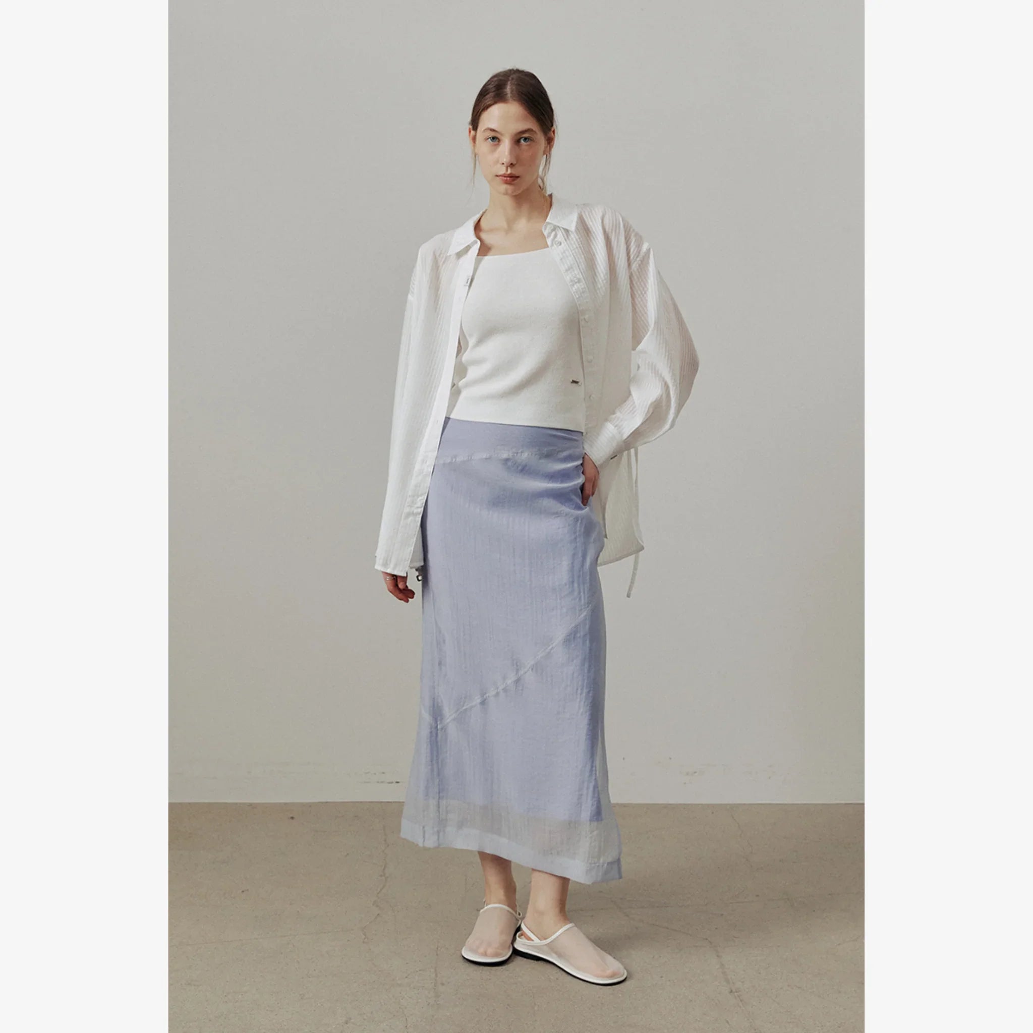 ARTID SEE THROUGH LAYERED LONG SKIRT-7