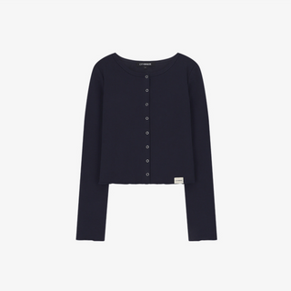 COTTON ROUND NECK CARDIGAN SLEEVELESS SET