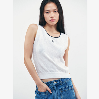 BOUCLE SYMBOL LOGO SLEEVELESS TOP