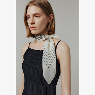 SILK LOGO SQUARE SCARF