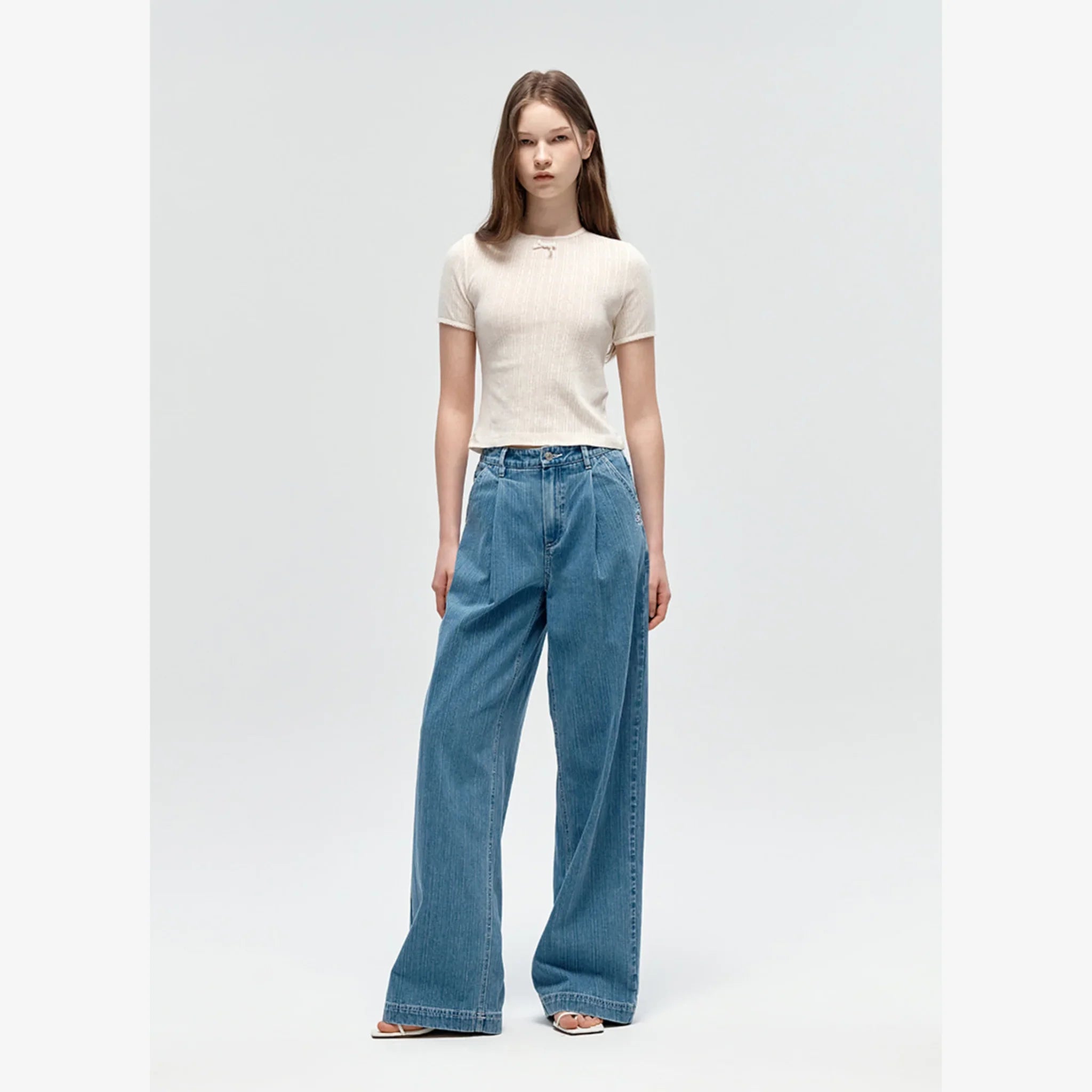 CITYBREEZE RIBBON TIED SLIM SHORT SLEEVE T SHIRT-7