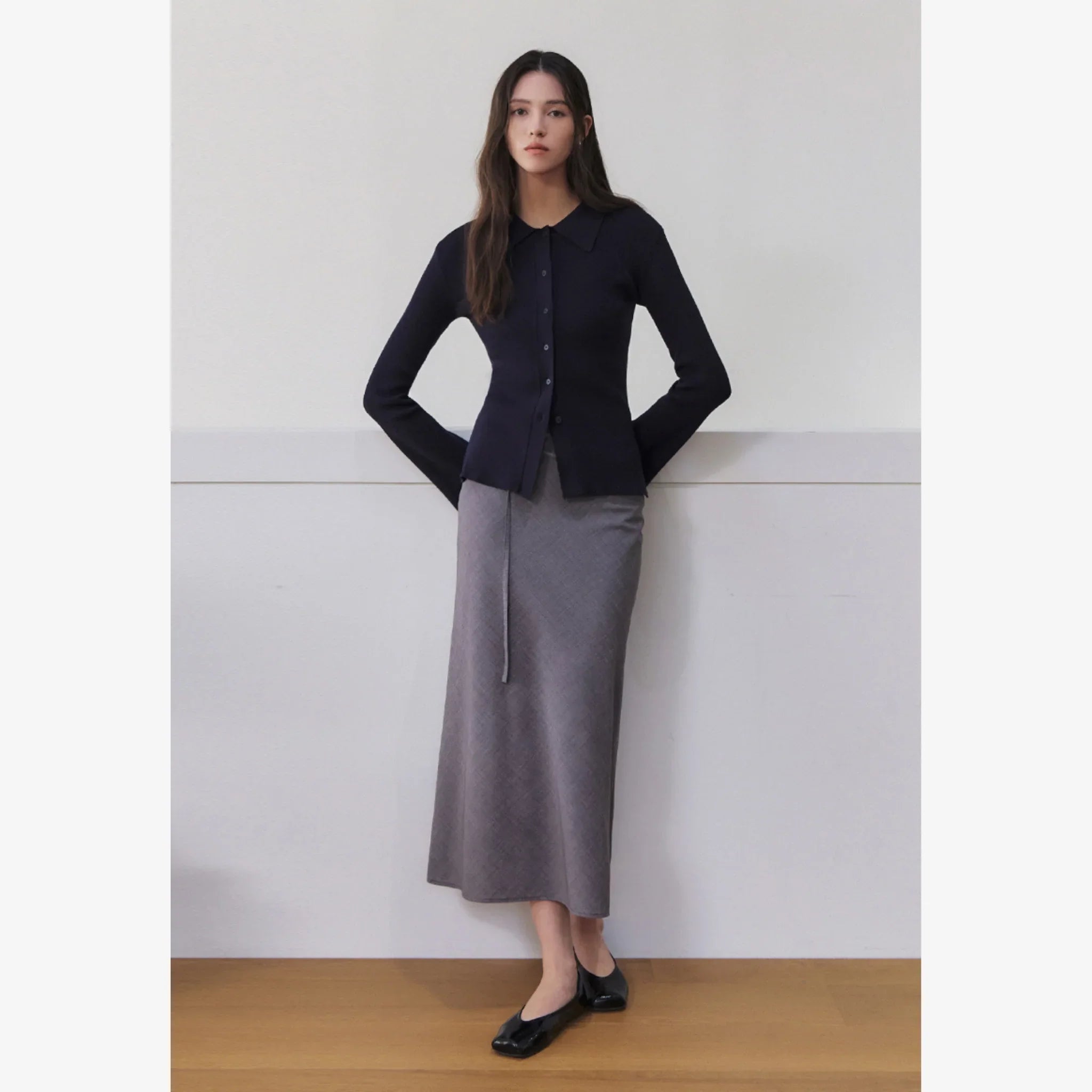 ARTID OPEN COLLAR CARDIGAN SET-UP-7