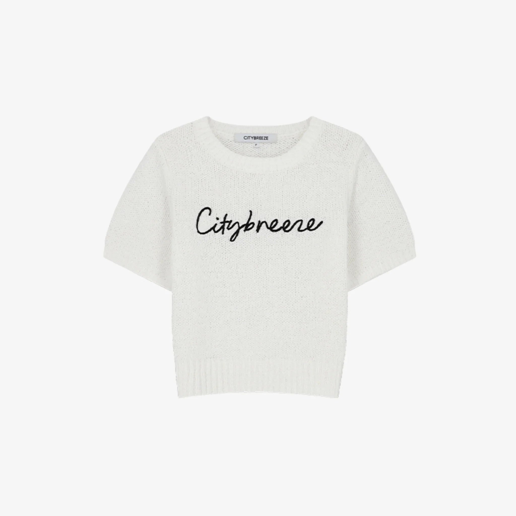 CITYBREEZE CURSIVE LOGO HALF-SLEEVE KNIT-8