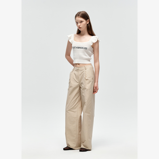 STRIPED CROCHET SLEEVELESS KNIT