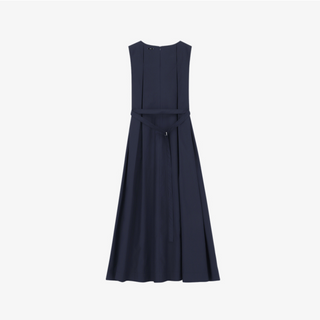 BOX PLEATED SLEEVELESS DRESS
