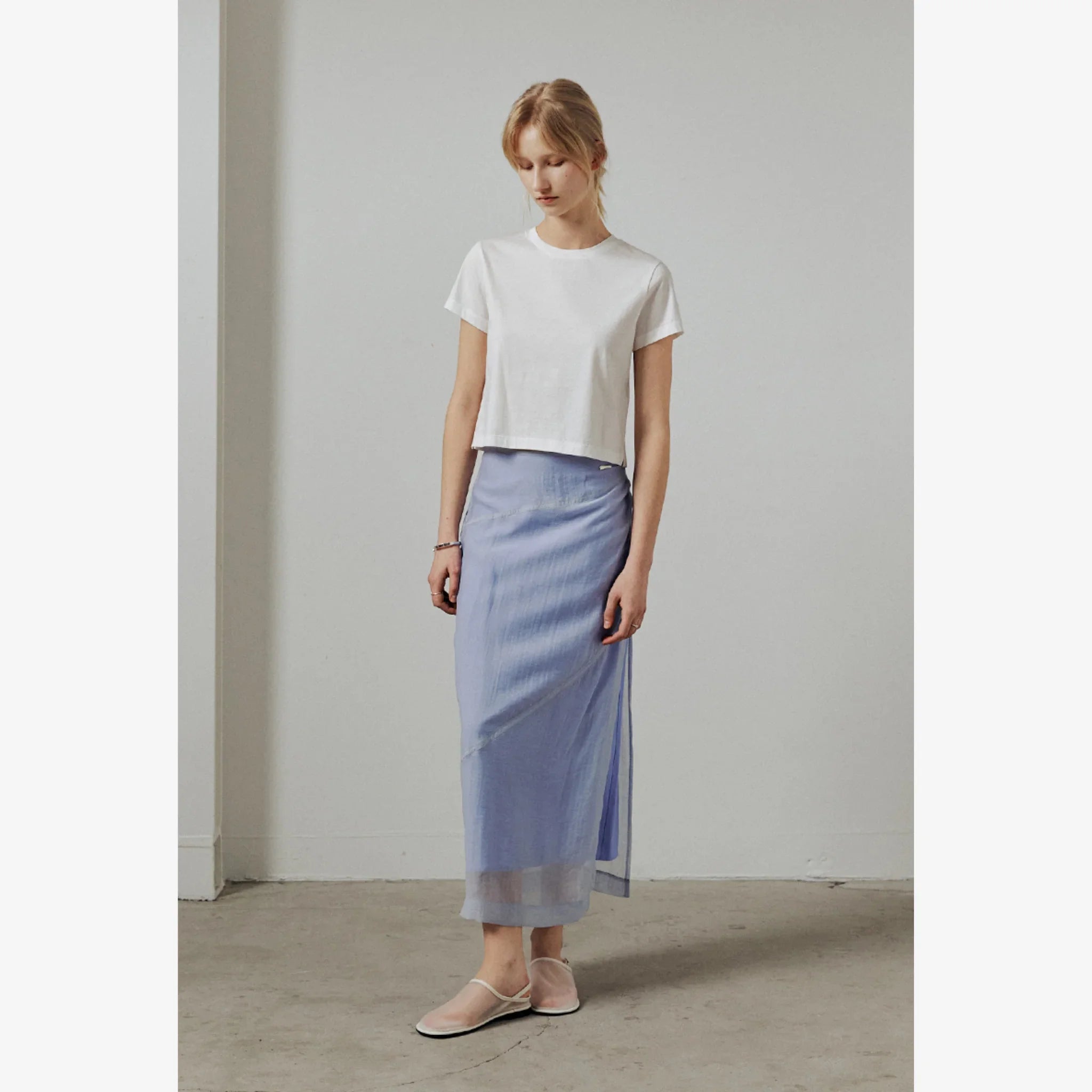 ARTID SEE THROUGH LAYERED LONG SKIRT-8