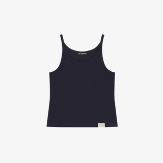 COTTON ROUND NECK CARDIGAN SLEEVELESS SET