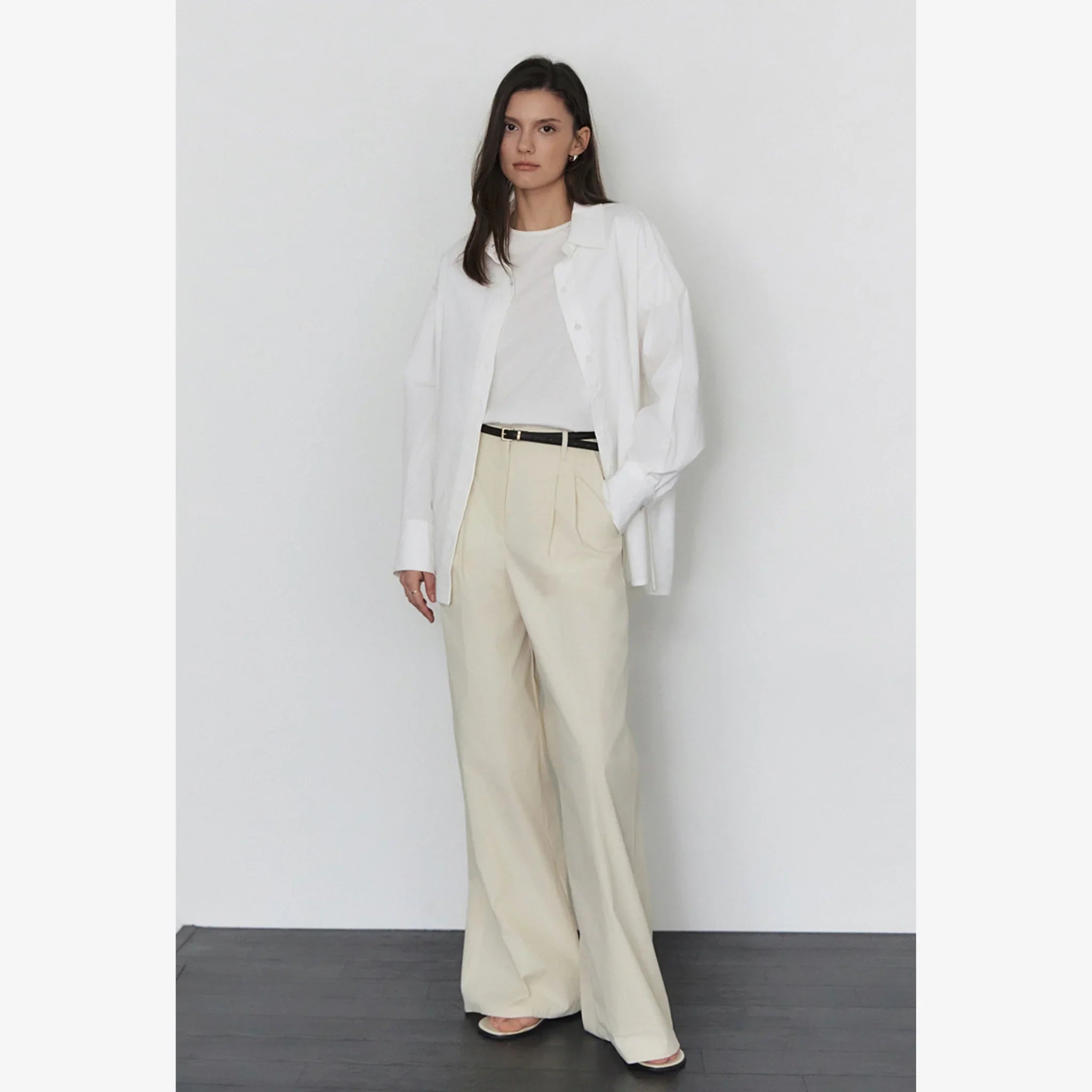 ARTID TWO-TUCK WIDE SLACKS-8