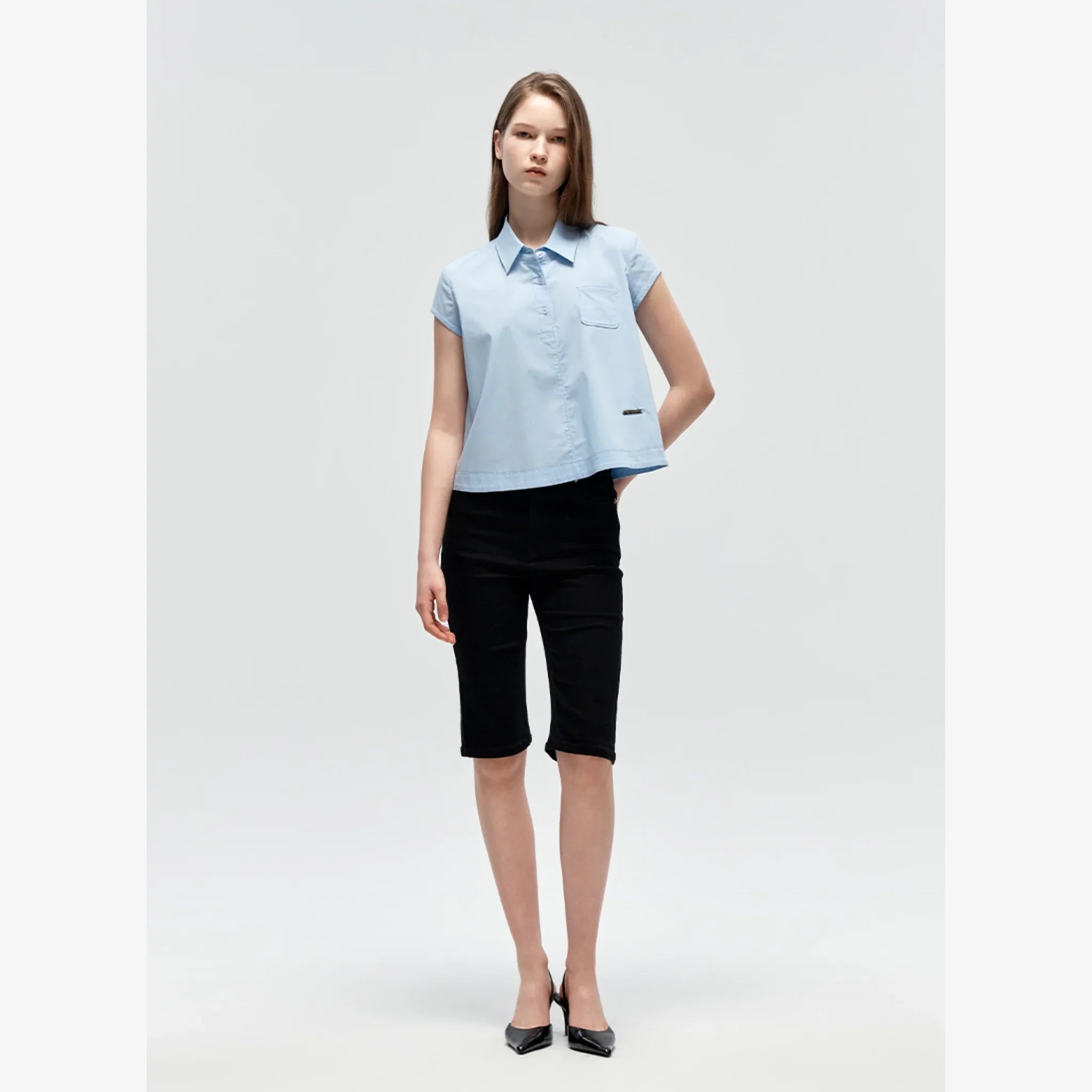 CITYBREEZE WRINKLE-FREE FLARE HALF-SLEEVE SHIRT-8