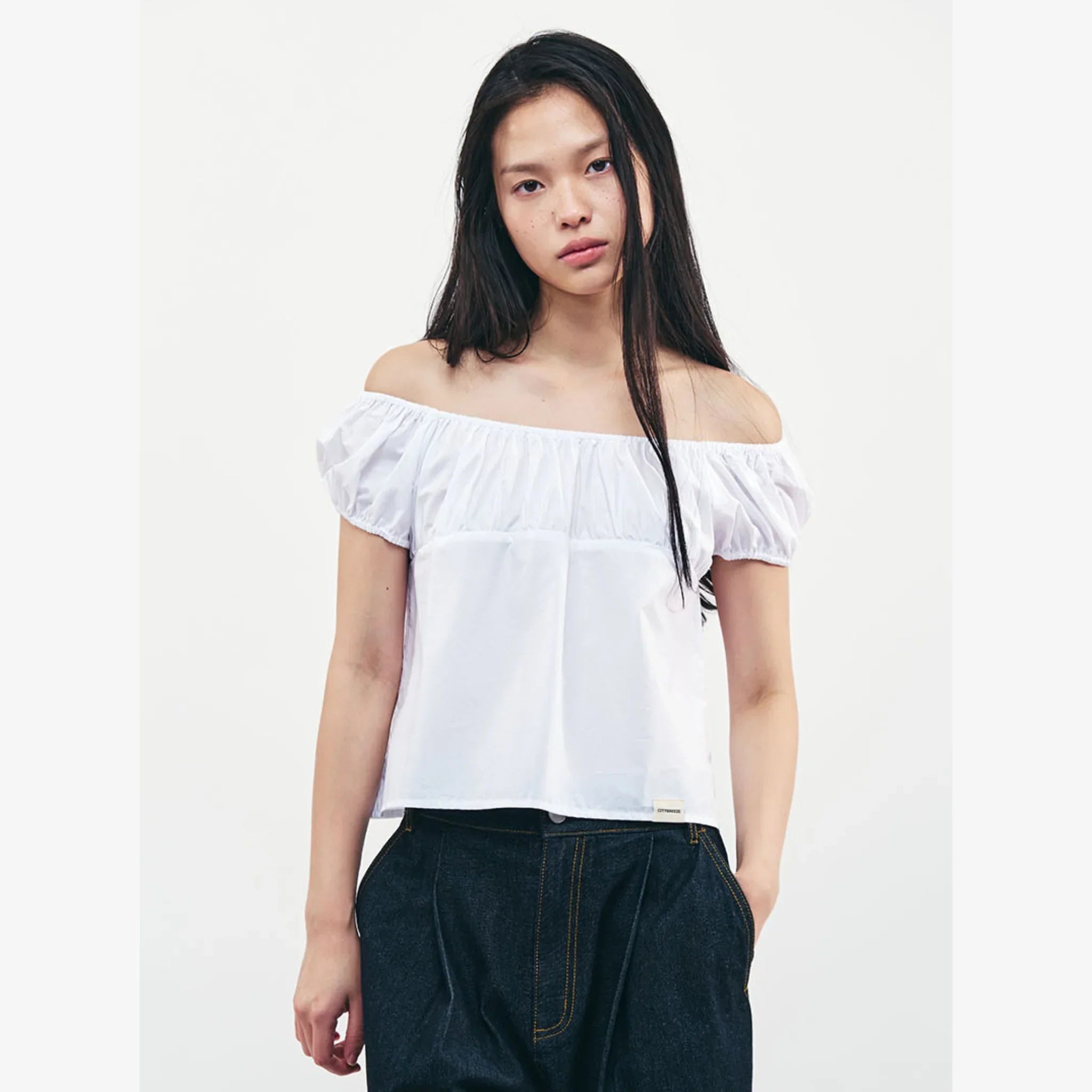 CITYBREEZE CAP-SLEEVE SHIRRING BLOUSE-8